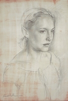 Abigail Graphite on prepared paper 20 x 14