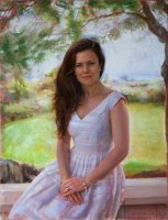 Anne-Louise Bigliani Oil on canvas 42 1/4 x 32 3/8