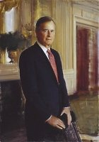 President George H. W. Bush Oil on canvas 49 1/4 x 34 1/8