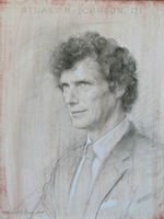Stuart H. Johnson III Headmaster, St. Bernard�s School Graphite & gouache on prepared paper 24 x 18